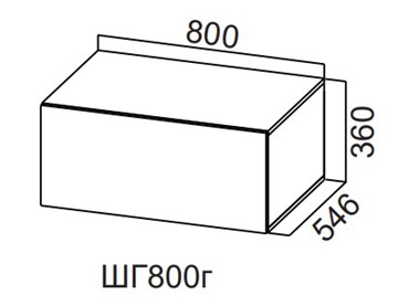 Кухонный шкаф Модерн New, ШГ800г/360, МДФ в Элисте