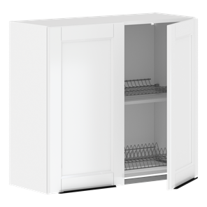 Кухонный шкаф навесной с посудосушителем SICILIA Белый MHSU 8072.1C (800х320х720) в Элисте - предосмотр