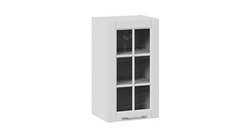 Кухонный навесной шкаф Скай В_72-40_1ДРс (Белоснежный софт) в Элисте - предосмотр