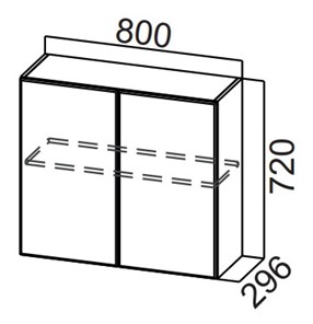 Кухонный шкаф Стайл, Ш800/720, МДФ в Элисте - предосмотр