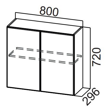 Кухонный шкаф Стайл, Ш800/720, МДФ в Элисте - изображение