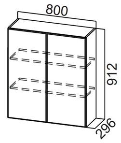 Кухонный шкаф Стайл, Ш800/912, МДФ в Элисте