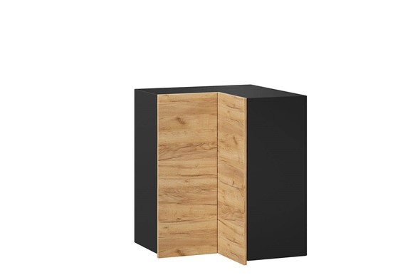 Шкаф кухонный угловой Шервуд, ЛД 281.500.000.042, дуб золотой/черный в Элисте - изображение