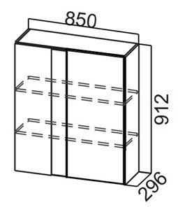 Угловой кухонный шкаф Стайл, Ш850у/912, МДФ в Элисте
