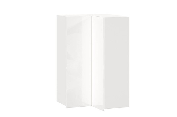 Шкаф кухонный угловой высокий Шервуд, ЛД 281.570.000.170, белый/белый глянец в Элисте - изображение