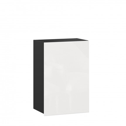 Кухонный навесной шкаф 500 Шервуд, ЛД 281.340.000.072, черный/белый глянец в Элисте - изображение