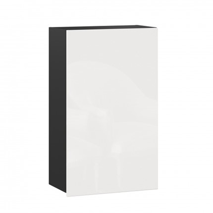 Навесной шкаф 600 высокий, Шервуд, ЛД 281.450.000.079, черный/белый глянец в Элисте - изображение