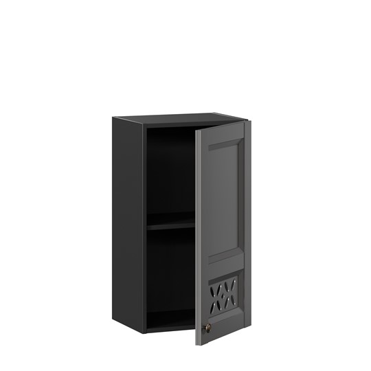 Кухонный навесной шкаф Амели-3 400 ЛД 299.320.000.025, Черный/Оникс серый в Элисте - изображение 1