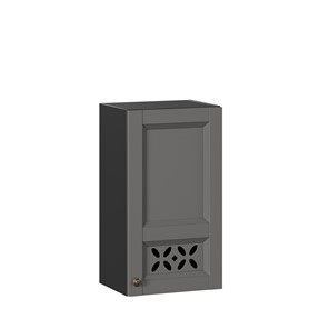 Кухонный навесной шкаф Амели-3 400 ЛД 299.320.000.025, Черный/Оникс серый в Элисте - предосмотр