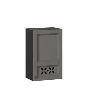 Шкаф навесной Амели-3 450 ЛД 299.330.000.028, Черный/Оникс серый в Элисте - предосмотр