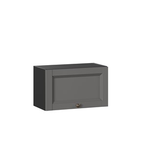 Шкаф настенный Амели-3 600 горизонтальный ЛД 299.710.000.062, Черный/Оникс серый в Элисте - предосмотр