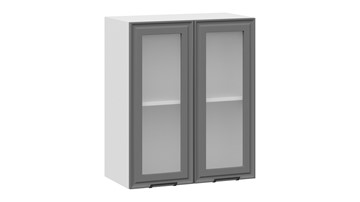 Кухонный шкаф Белладжио 1В6С (Белый, Софт графит) в Элисте