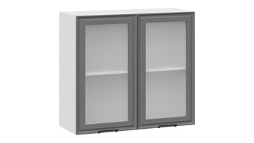Шкаф кухонный Белладжио 1В8С (Белый, Софт графит) в Элисте - предосмотр