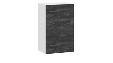 Кухонный навесной шкаф Детройт 1В45 (Белый/Угольный Камень) в Элисте - предосмотр