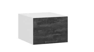 Шкаф навесной Детройт 1В5ГП (Белый/Угольный Камень) в Элисте