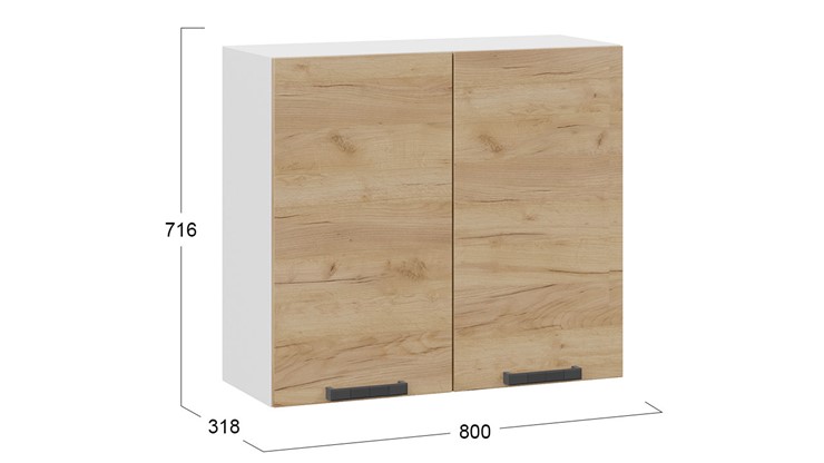 Шкаф кухонный Детройт 1В8 (Белый/Дуб Крафт золотой) в Элисте - изображение 2