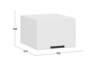 Кухонный шкаф Детройт исп. 2 1В5ГП (Белый/Белый глянец) в Элисте - предосмотр 2