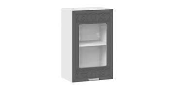 Кухонный навесной шкаф Долорес 1В45С (Белый/Титан) в Элисте - предосмотр