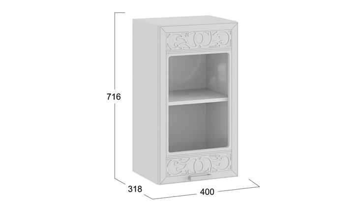 Кухонный шкаф Долорес 1В4С (Белый/Сноу) в Элисте - изображение 2