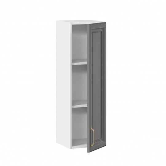 Кухонный навесной шкаф Джелатто 300 высокий ЛД 241.410.000.108, Белый/Оникс серый в Элисте - изображение 1