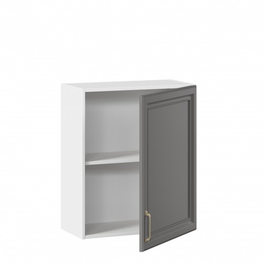 Кухонный навесной шкаф Джелатто 600 ЛД 241.350.000.104, Белый/Оникс серый в Элисте - изображение 1