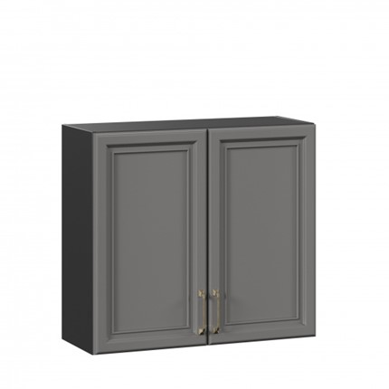 Кухонный навесной шкаф Джелатто 800 ЛД 241.360.000.148, Черный/Оникс серый в Элисте - изображение