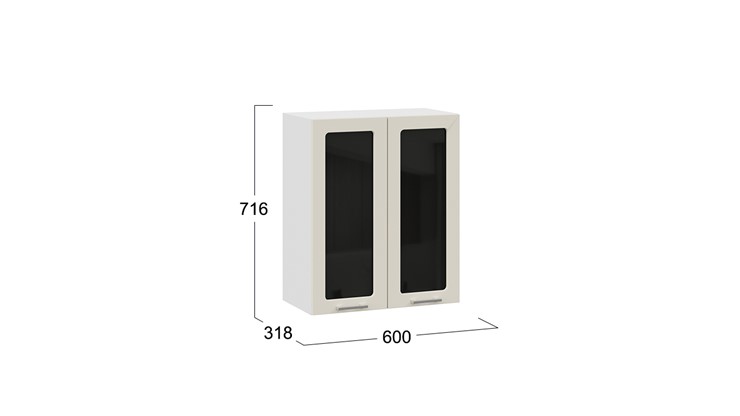 Навесной шкаф Габриэлла 1В6С (Белый/Крем) в Элисте - изображение 2
