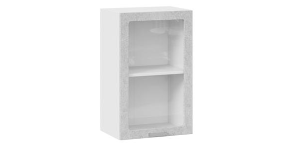 Шкаф на кухню Гранита 1В45С (Белый/Бетон снежный) в Элисте - изображение