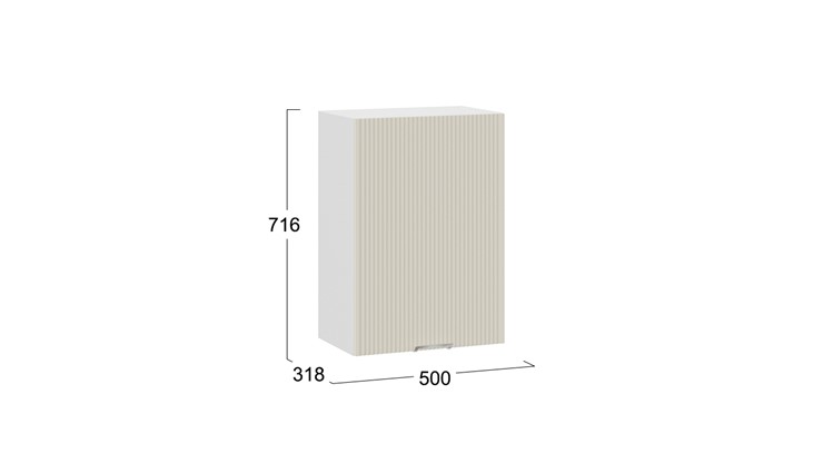 Шкаф настенный Кимберли 1В5 (Белый, Крем) в Элисте - изображение 2