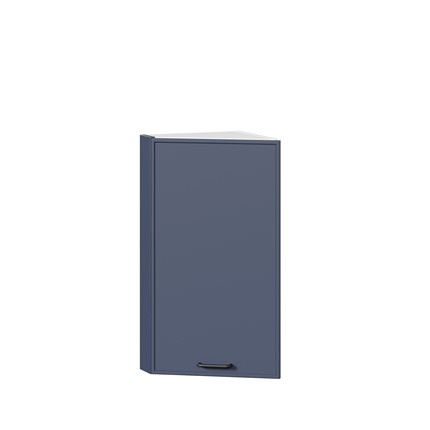 Навесной кухонный шкаф окончание Индиго ЛД 298.690.000.118, Белый/Тёмно-синий в Элисте - изображение