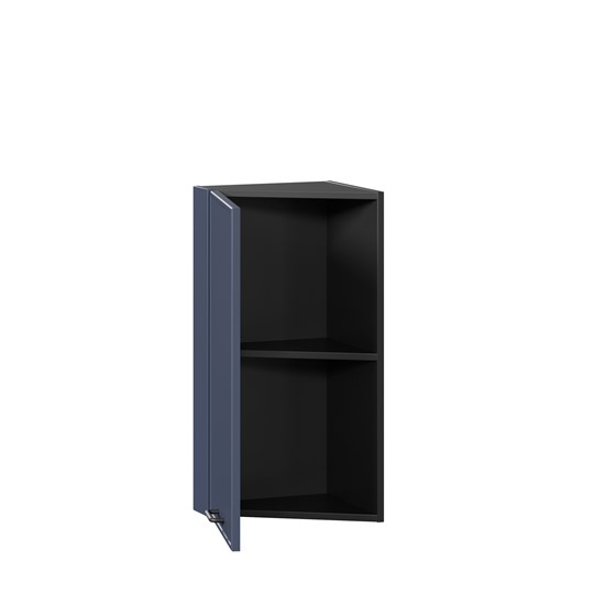 Навесной кухонный шкаф окончание Индиго ЛД 298.690.000.118, Белый/Тёмно-синий в Элисте - изображение 1