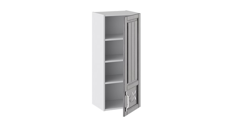 Навесной кухонный шкаф Прованс (Белый глянец/Санторини темный) правый В_96-40_1ДРД(R) в Элисте - изображение 1
