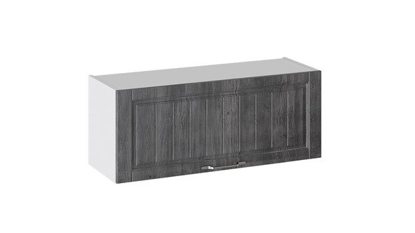 Навесной кухонный шкаф Прованс (Белый глянец/Санторини темный) В_36-90_1ДО в Элисте - изображение