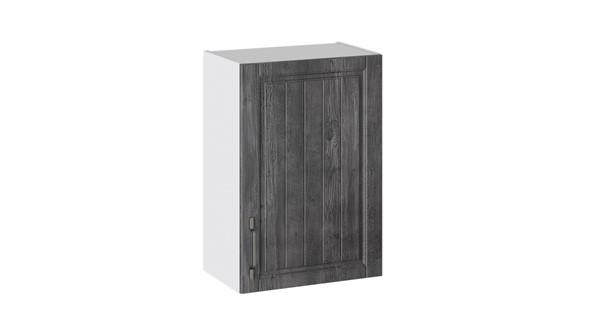 Навесной шкаф Прованс (Белый глянец/Санторини темный) В_72-50_1ДР в Элисте - изображение