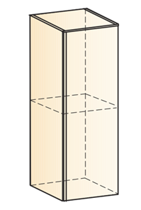 Шкаф настенный Стоун L300 Н720 (1 дв. гл.) с фрезеровкой (белый/джелато софттач) в Элисте - предосмотр 1