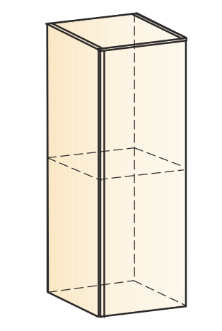 Шкаф настенный Стоун L300 Н720 (1 дв. гл.) с фрезеровкой (белый/джелато софттач) в Элисте - изображение 1
