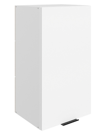 Шкаф на кухню Стоун L400 Н720 (1 дв. гл.) (белый/джелато софттач) в Элисте - изображение