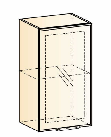 Навесной шкаф Стоун L400 Н720 (1 дв. рам.) в Элисте - изображение 1