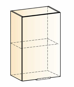 Шкаф навесной Стоун L450 Н720 (1 дв. гл.) (белый/джелато софттач) в Элисте - предосмотр 1
