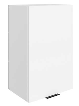Шкаф навесной Стоун L450 Н720 (1 дв. гл.) (белый/джелато софттач) в Элисте - изображение
