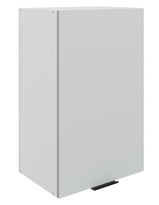 Настенный шкаф Стоун L450 Н720 (1 дв. гл.) (белый/лайт грей софттач) в Элисте