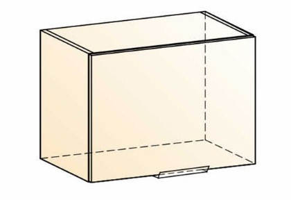 Кухонный шкаф Стоун L500 Н360 (1 дв. гл.) (белый/джелато софттач) в Элисте - изображение 1