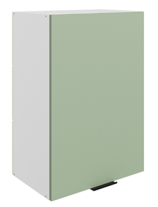 Шкаф на кухню Стоун L500 Н720 (1 дв. гл.) (белый/полынь софттач) в Элисте