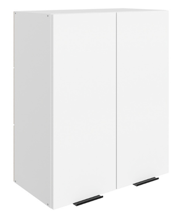 Навесной шкаф Стоун L600 Н720 (2 дв. гл.) (белый/джелато софттач) в Элисте - изображение