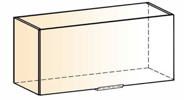 Навесной кухонный шкаф Стоун L800 Н360 (1 дв. гл.) (белый/джелато софттач) в Элисте - предосмотр 1