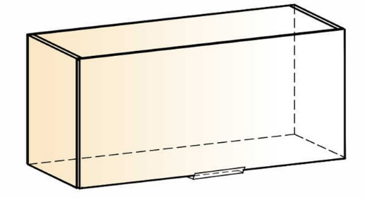 Навесной кухонный шкаф Стоун L800 Н360 (1 дв. гл.) (белый/джелато софттач) в Элисте - изображение 1