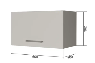 Кухонный навесной шкаф В360, МДФ Графит/Антрацит в Элисте