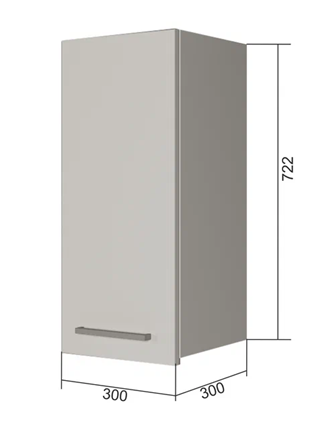 Кухонный шкаф В7 30, Серый/Антрацит в Элисте - изображение