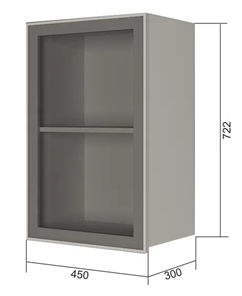 Кухонный шкаф В7 45, Стекло/Антрацит в Элисте
