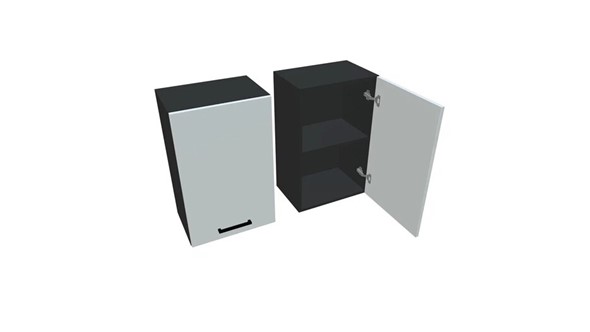 Кухонный шкаф В7 50, Белое гладкое Ламарти/Антрацит в Элисте - изображение